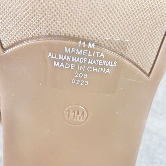 Marc Fisher Sandals Womens 11 M Melita Brown Slip on Strappy Slip-On Block Heels - Picture 8 of 11